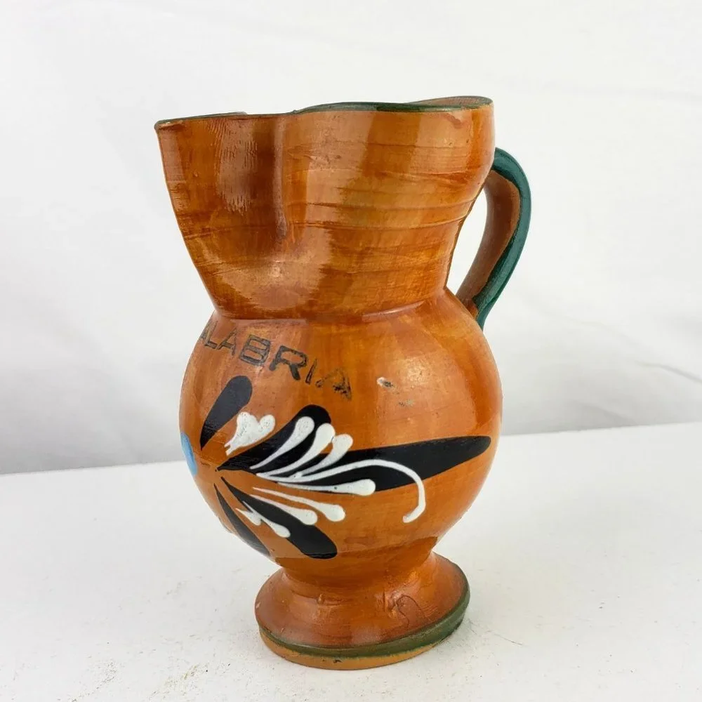 R.DI Calabria Pottery Pitcher Handmade Italy